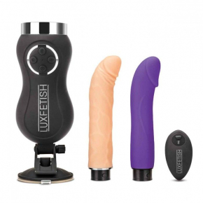 Портативная секс-машина c 2 насадками Thrusting Compact Sex Machine