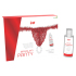 Красные трусики со стимулирующими бусинами и массажным гелем Sliding Gel Strawberry в комплекте