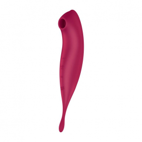 Вибромассажер Satisfyer Twirling Pro+, малиновый