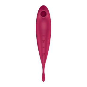 Вибромассажер Satisfyer Twirling Pro+, малиновый