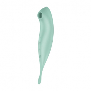Вибромассажер с вакуумной стимуляцией Satisfyer Twirling Pro+, мятный