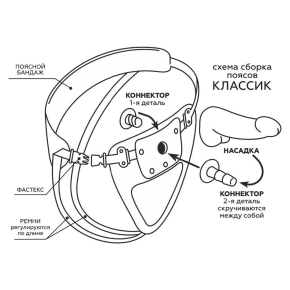 Насадка-фаллос в комплекте с трусиками Harness, 21.6&times;4.5 см