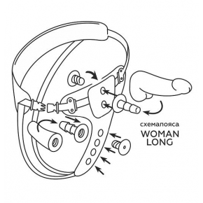 Женский пояс-трусики c 2 насадками и вагинальной пробкой