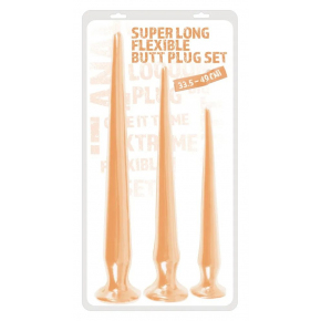 Набор из 3 удлиненных анальных пробок You2Toys Super Long Flexible Butt Plug Set