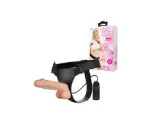 Женский вибрострапон на ремешках с проводным пультом