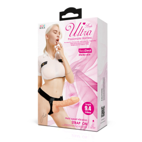 Женский вибрострапон на ремешках с проводным пультом