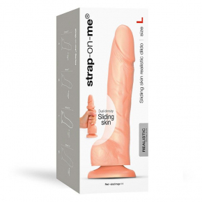 Фаллоимитатор с подвижной кожей Strap-on-me Sliding Skin Realistic Dildo, телесный