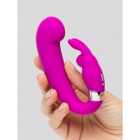 Вибратор с клиторальным зайчиком Mini G-Spot Curve Vibe