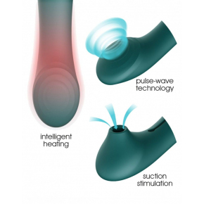 Вибромассажёр с дополнительной насадкой Queen, зеленый