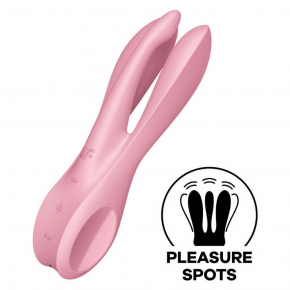 Вибратор с пальчиками  Satisfyer Threesome 1, розовый