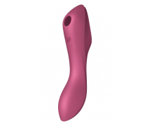 Вибратор с вакуумной стимуляцией Satisfyer Curvy Trinity 3, малиновый