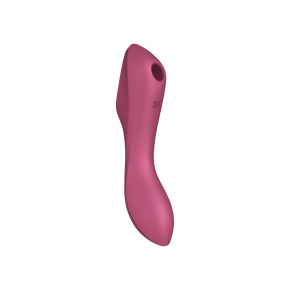 Вибратор с вакуумной стимуляцией Satisfyer Curvy Trinity 3, малиновый