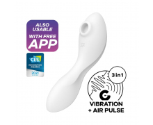Вибратор 3-в-1 Satisfyer Curvy Trinity 5+, белый