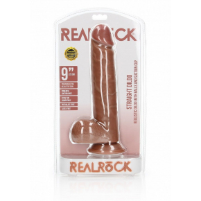 Фаллоимитатор RealRock Straight Realistic Dildo Balls Suction Cup 9