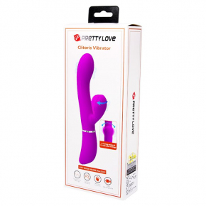 Вибратор-кролик с подвижной клиторальной щеточкой Clitoris Vibrator