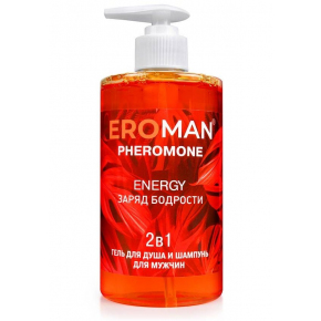 Мужской гель для душа и шампунь с феромонами Биоритм Eroman Pheromone Energy, 430 мл