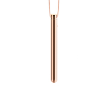 Изящный вибростимулятор-кулон на цепочке Le Wand Necklace Vibe, золотистый