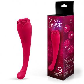 Двусторонний вибростимулятор с подвижным язычком Viva Rose