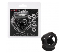 Тройное эрекционное кольцо Alpha Liquid Silicone Dual Cage & Ring