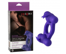 Эрекционное виброкольцо с двумя моторами Couples Enhancers Silicone Rechargeable Triple Orgasm Enhancer