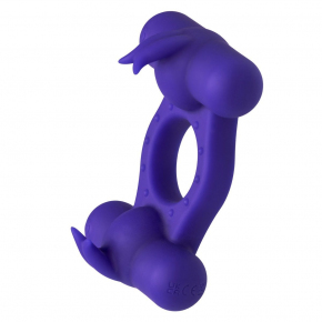 Эрекционное виброкольцо с двумя моторами Couples Enhancers Silicone Rechargeable Triple Orgasm Enhancer