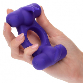 Эрекционное виброкольцо с двумя моторами Couples Enhancers Silicone Rechargeable Triple Orgasm Enhancer