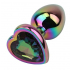 Металлическая пробка Rainbow Heart Butt Plug