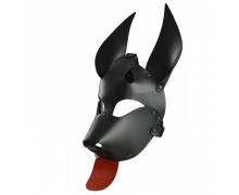 Кожаная маска с языком BDSM accessories Дог
