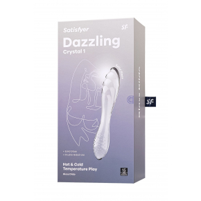 Двусторонний фаллоимитатор Satisfyer Dazzling Crystal 1, прозрачный