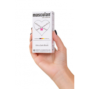 Ультрапрочные презервативы Masculan Ultra Safe Black, 10 шт