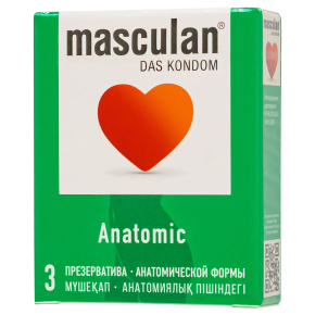 Презервативы анатомической формы Masculan Anatomic, 3 шт