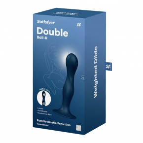 Фаллоимитатор Satisfyer Double Ball-R, темно-синий