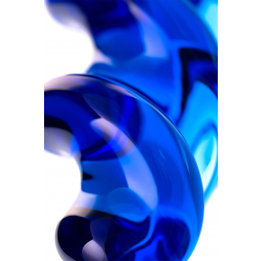 Синяя анальная втулка мз стекла, 12×3.5 см