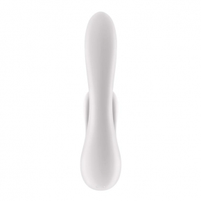 Вибратор-кролик с двумя клиторальными отростками Satisfyer Double Flex, белый