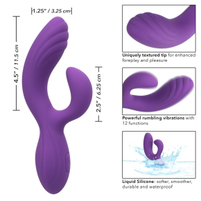 Вибромассажер-кролик Stella Liquid Silicone “C” Curve