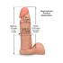 Реалистичный фаллоимитатор Doc Johnson The Realistic Cock Ultraskyn 8", телесный