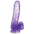 Фаллоимитатор с мошонкой на присоске Pipedream King Cock Clear 6’’ Cock with Balls, фиолетовый