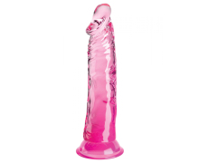 Фаллоимитатор на присоске Pipedream King Cock Clear 8’’ Cock, розовый