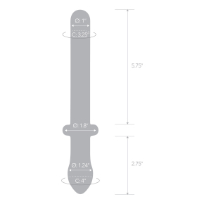 Анально-вагинальный двусторонний фаллоимитатор Glas 9.25" in Classic
