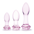 Анальный тренировочный набор из стекла Glas Rosebud Butt Plug Set