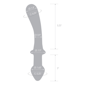 Элегантный двухсторонний стимулятор Glas 9" in Classic