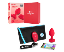 Анальный плаг с кристаллом-сердцем b-Vibe Vibrating Heart Shape Jewel