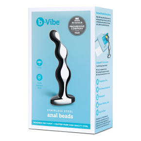 Анальный стальной фаллоимитатор для простаты b-Vibe Stainless Steel Anal Beads