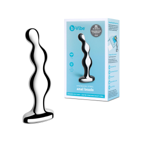 Анальный стальной фаллоимитатор для простаты b-Vibe Stainless Steel Anal Beads
