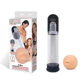 Автоматическая вакуумная помпа 2-in-1 Blowjob Auto Sucker & Penis Enlarger Pump