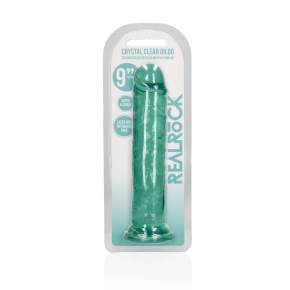 Фаллоимитатор на присоске RealRock Crystal Clear, зеленый