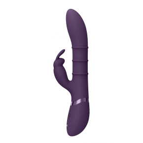 Вибромассажер-кролик с 3 стимулирующими кольцами Vive Sora, фиолетовый