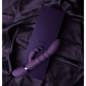 Вибромассажер-кролик с 3 стимулирующими кольцами Vive Sora, фиолетовый