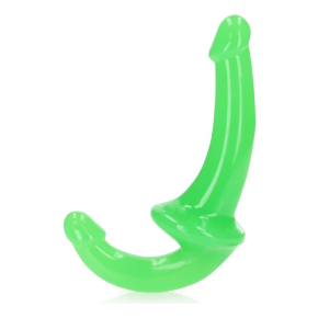 Люминесцентный безремневой страпон, зеленый