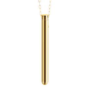 Элегантный вибромассажер-кулон из стали Vibrating Necklace Gold